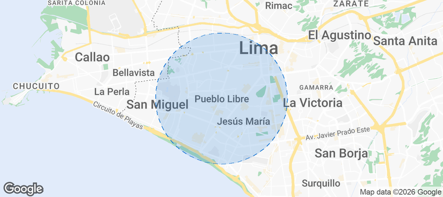 Pueblo Libre Airbnb map